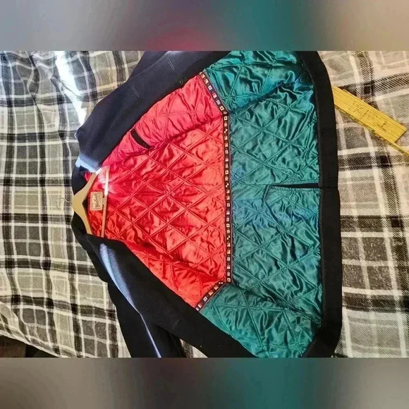 Vintage Woolrich double breasted Large man's navy blue peacoat - Picture 3 of 13